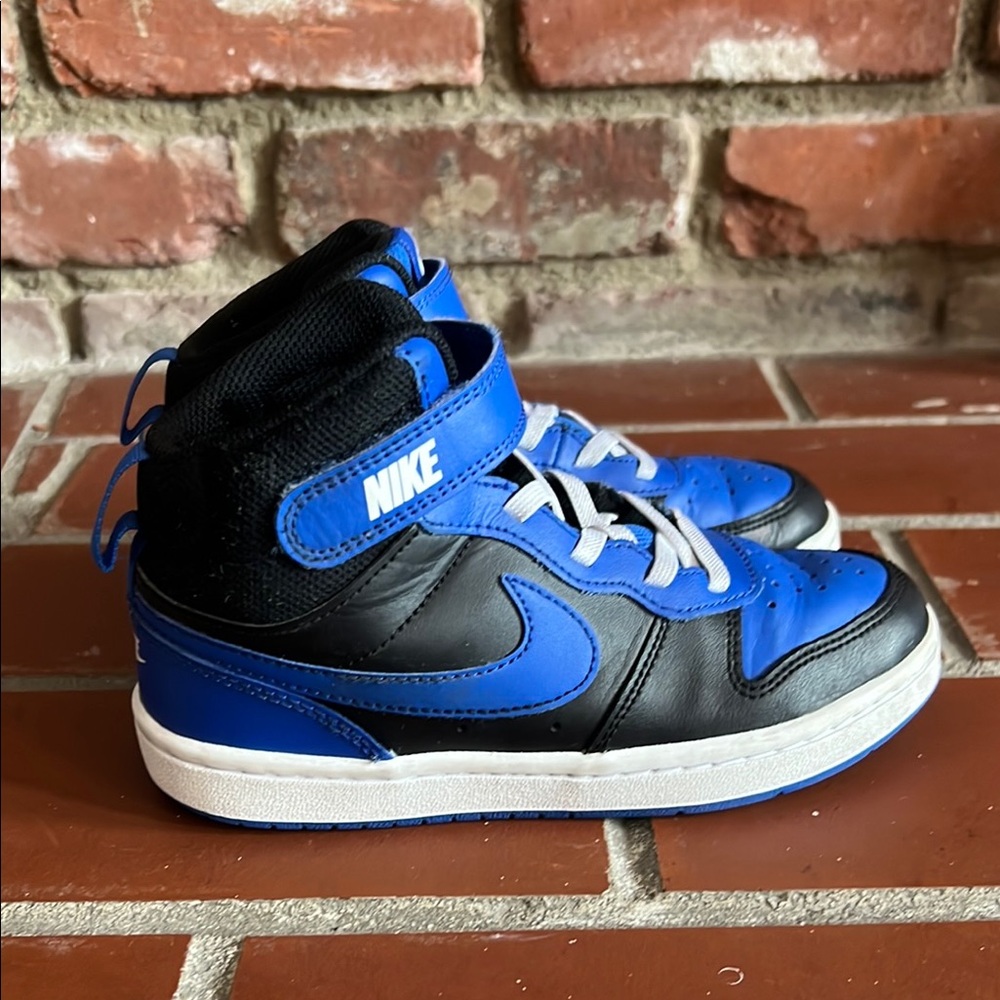 Nike Black and Blue High-Top Sneakers